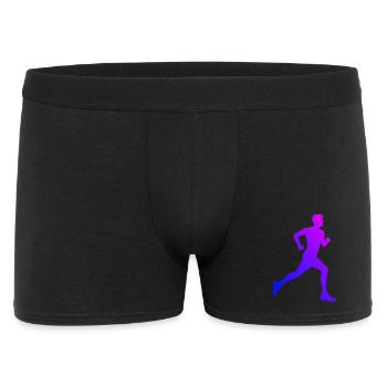Geschenkidee für einen Running mit Running - Männer Boxer Shorts - Schwarz - Vorne