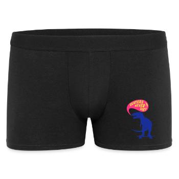 t-rex skater - Männer Boxer Shorts - Schwarz - Vorne