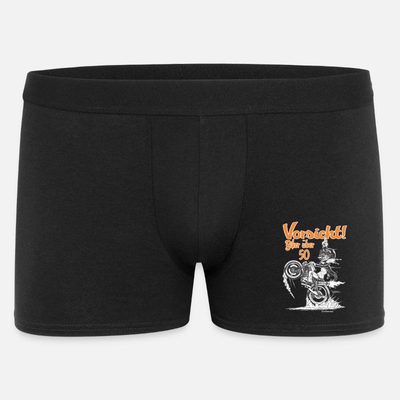Bikerdesign Biker über 50 - Männer Boxer Shorts - Schwarz