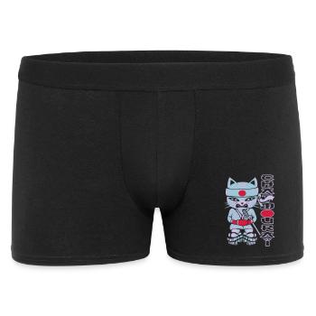 Chat mouraï flex - Männer Boxer Shorts - Schwarz - Vorne
