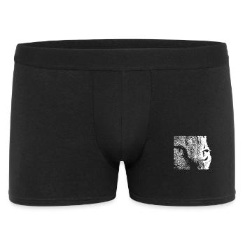 Kontrastgesicht Licht & Schatten - Männer Boxer Shorts - Schwarz - Vorne