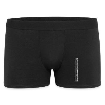 Schwarzweiß Rasterstreifen - Männer Boxer Shorts - Schwarz - Vorne