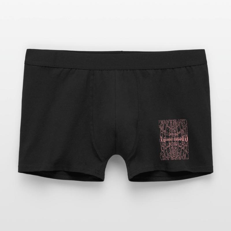 Binary Code Abstract (pink) Men's Boxer Shorts