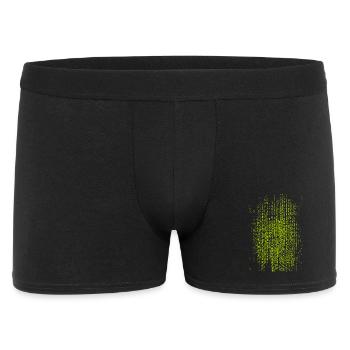 Matrix Neon Binärcode Druck auf Textilien - Männer Boxer Shorts - Schwarz - Vorne