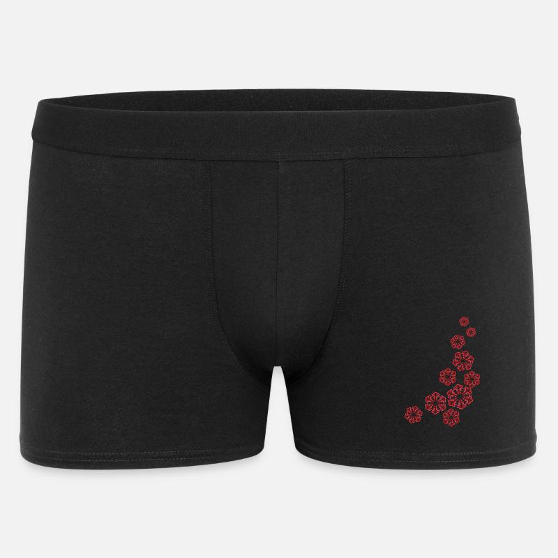 Schneeflocken - Männer Boxer Shorts - Schwarz