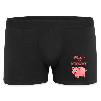 clean farmer, pig farmer, farmer, animal husbandry - Men's Boxer Shorts - black - Front