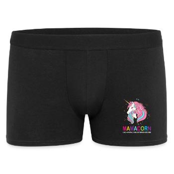 Mamacorn : Paillettes de Maman Licorne - Boxer Homme - noir - Devant