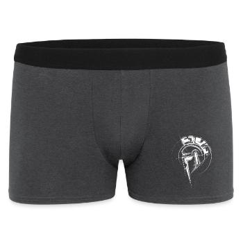 Gladiator Illustration Fighter Helmet Roman Symbol - Men's Boxer Shorts - charcoal grey - Front