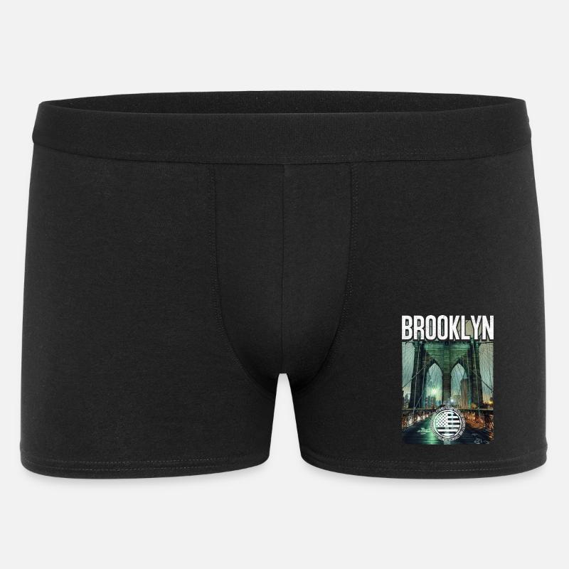 Brooklyn Bridge Night Glow - Men's Boxer Shorts - black