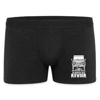 defender lustig funny Geschenk - Männer Boxer Shorts - Schwarz - Vorne