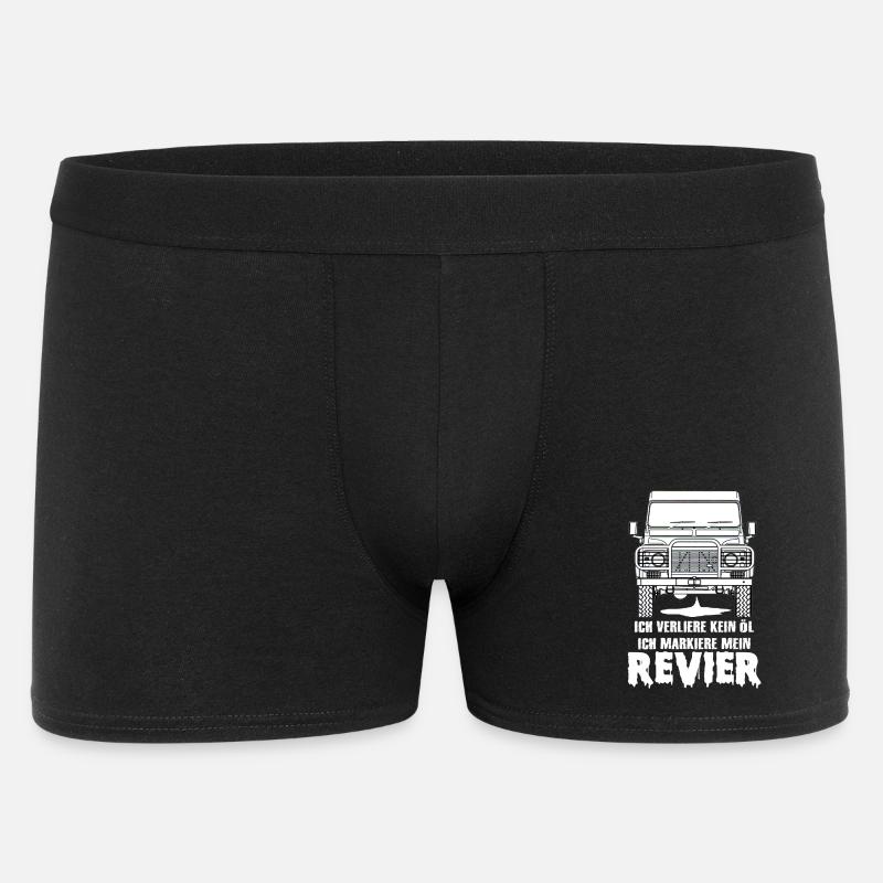 defender lustig funny Geschenk - Männer Boxer Shorts - Schwarz