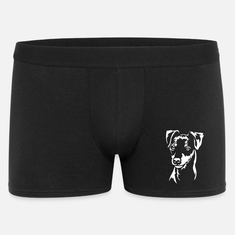 Zwergpinscher Head "Black Edition" - Men's Boxer Shorts - black