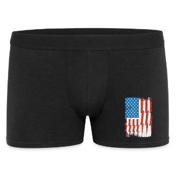 Drapeau américain de l’électricien - Boxer Homme - noir - Devant