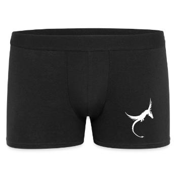 drachensilhouette seitlich, fantasy hoodies jungen - Männer Boxer Shorts - Schwarz - Vorne