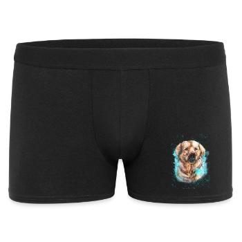 Labrador Hund. - Männer Boxer Shorts - Schwarz - Vorne