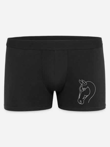 Esquisse du cheval blanc - Boxer Homme - noir