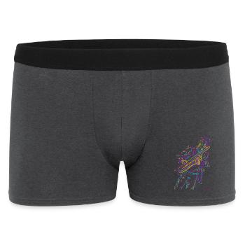 Jazz Saxophon - Männer Boxer Shorts - Anthrazit - Vorne