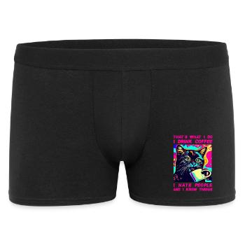 Café de chat confortable - Boxer Homme - noir - Devant