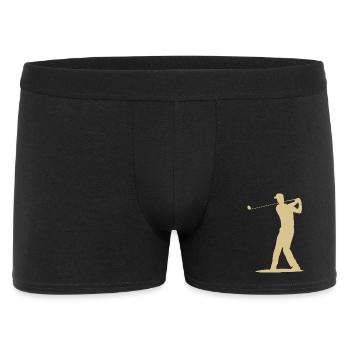 Golfer Tee Silhouette - Design pour hommes - Boxer Homme - noir - Devant