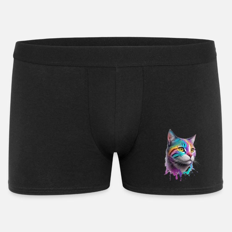 Katze - Männer Boxer Shorts - Schwarz