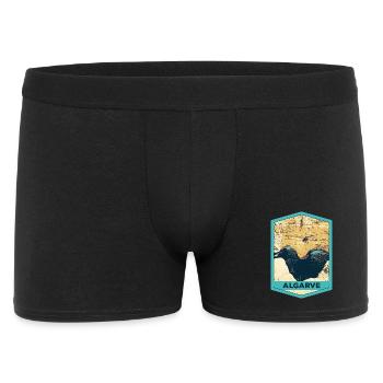 Illustration of Les Arcs Marinha Beach - Algarve - Men's Boxer Shorts - black - Front