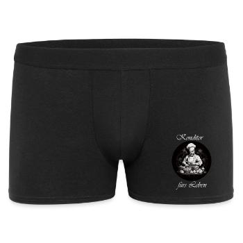Konditor für Leben weiß - Männer Boxer Shorts - Schwarz - Vorne
