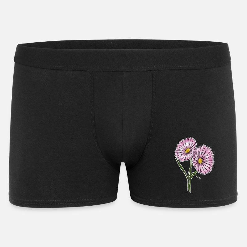 Gänseblümchen - Männer Boxer Shorts - Schwarz