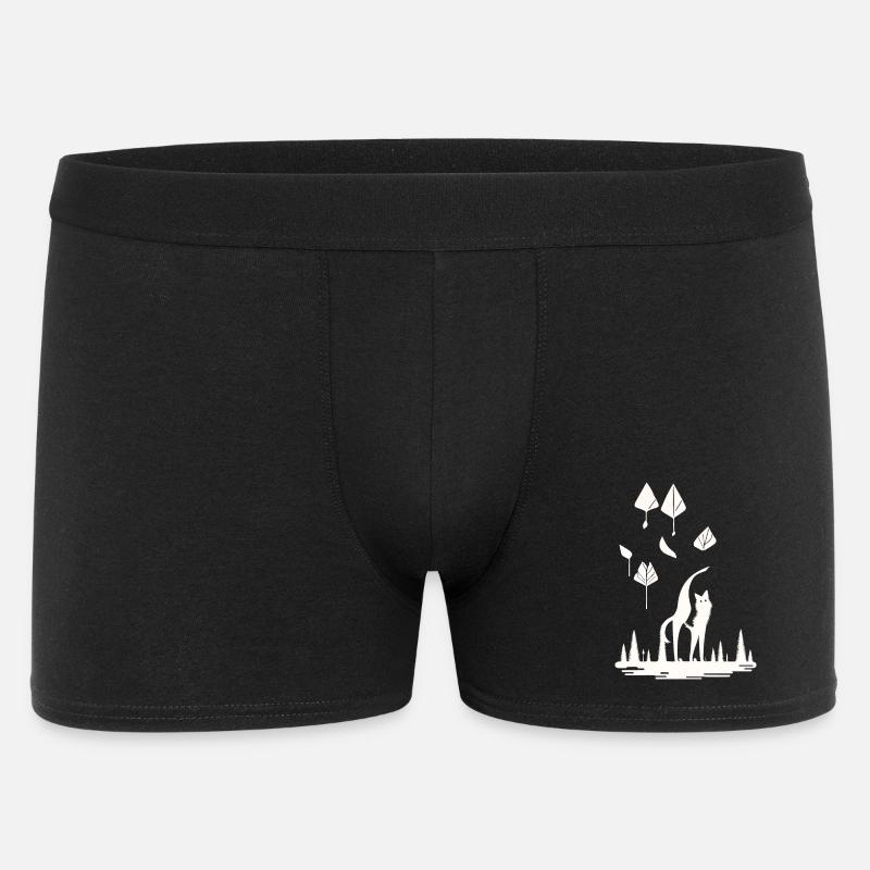 Fuchs im Blätterwald - Männer Boxer Shorts - Schwarz