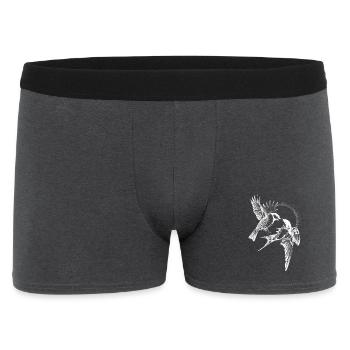 Bird Fight Invert - Men's Boxer Shorts - charcoal grey - Front
