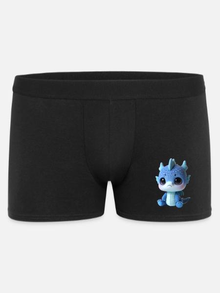 Cute Dragon Plush Charm - Men's Boxer Shorts - black