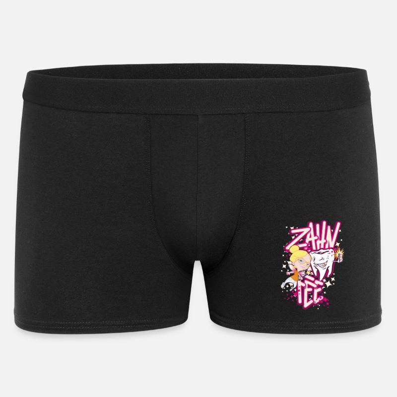 Zahnheldin Comiczauber - Männer Boxer Shorts - Schwarz
