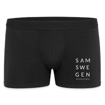 Samswegen weiß - Männer Boxer Shorts - Schwarz - Vorne