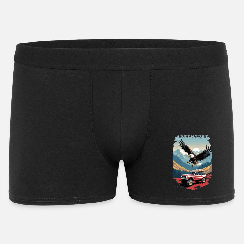 Abenteuerreise USA - Männer Boxer Shorts - Schwarz