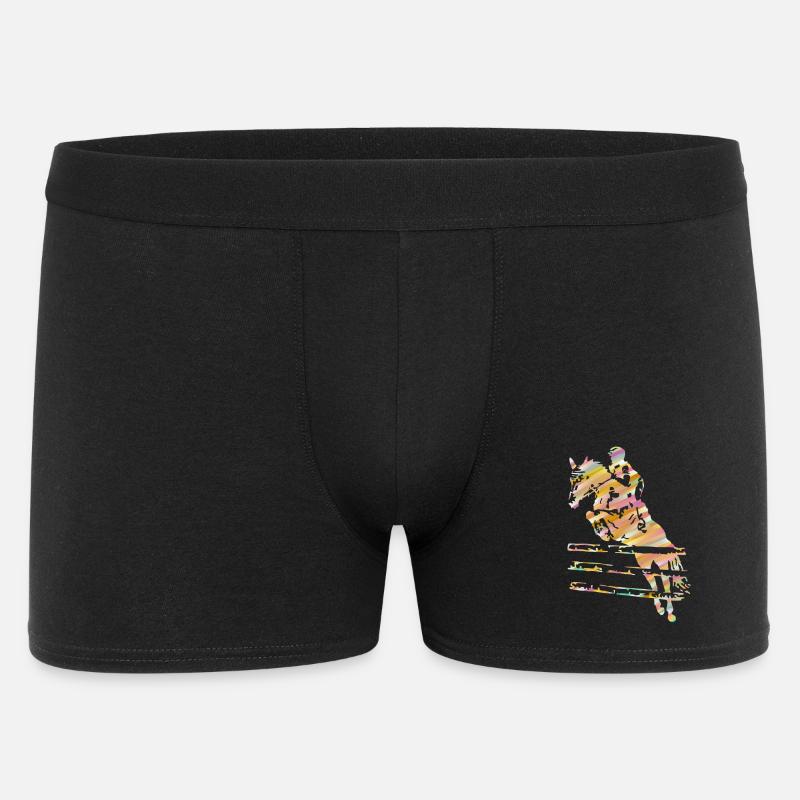 Reiter Springreiten - Männer Boxer Shorts - Schwarz