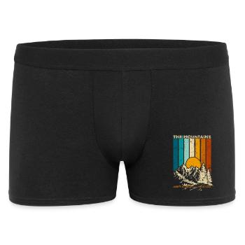 Mountains Calling Retro Sunset - Men's Boxer Shorts - black - Front