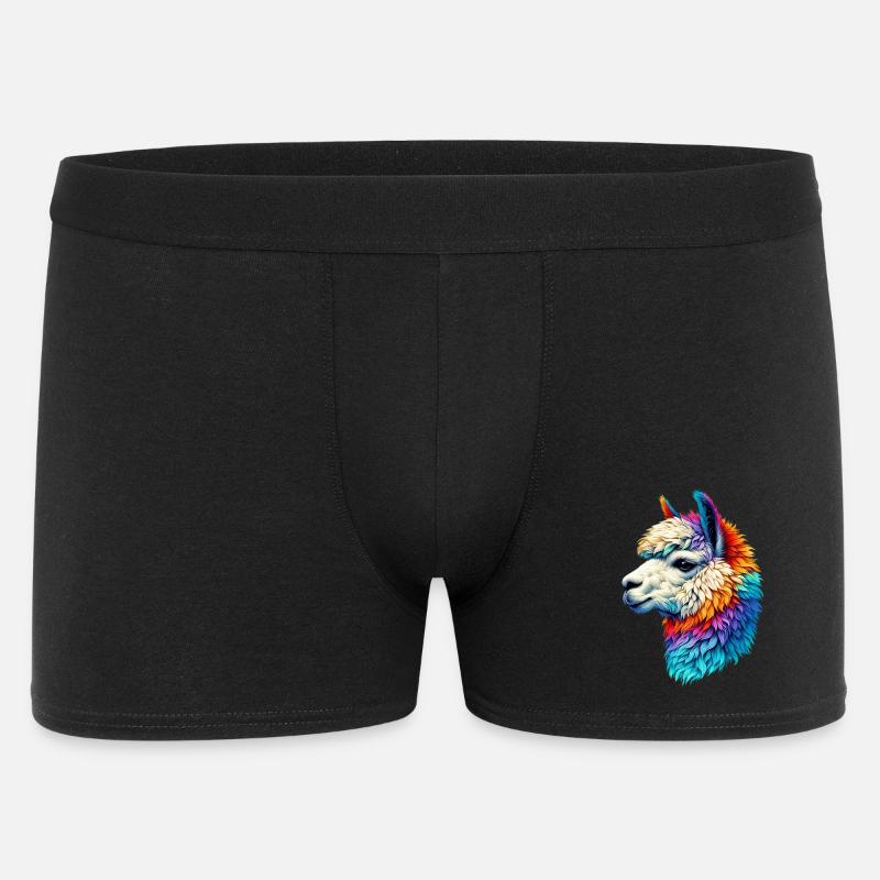 Alpaka - Männer Boxer Shorts - Schwarz