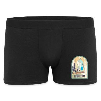 Rue pittoresque de la vieille ville d'Albufeira - Boxer Homme - noir - Devant