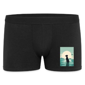 dog by the water - Men's Boxer Shorts - black - Front