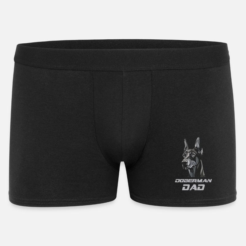 Tête de chien doberman dad - Boxer Homme - noir