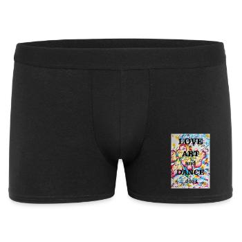 Blumenmädchen - Männer Boxer Shorts - Schwarz - Vorne