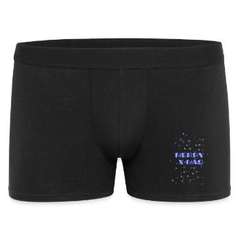 Merry X MAS - Männer Boxer Shorts - Schwarz - Vorne