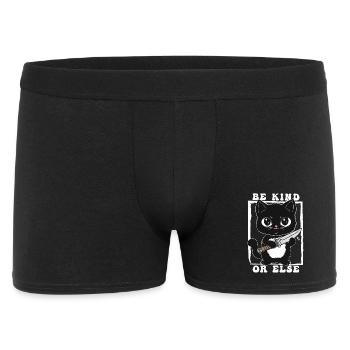 Be Kind or Else Kitty - Men's Boxer Shorts - black - Front
