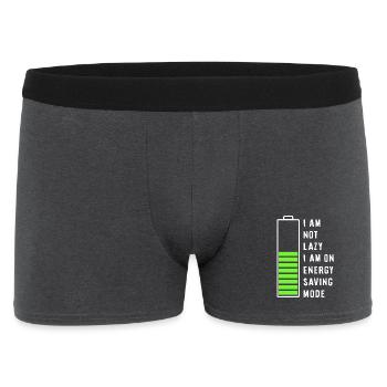 I am not lazy - Men's Boxer Shorts - charcoal grey - Front