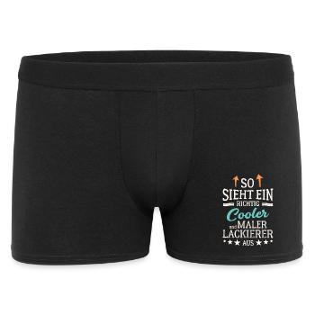 So sieht ein richtig cooler Maler Lackierer aus - Männer Boxer Shorts - Schwarz - Vorne