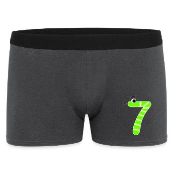 Number 7 Snake Kids - Men's Boxer Shorts - charcoal grey - Front