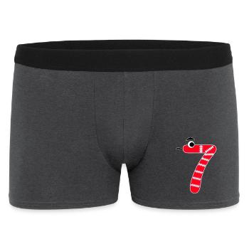 Number 7 Snake Red Kids - Men's Boxer Shorts - charcoal grey - Front