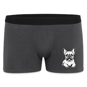 Cuddly Dog French Bulldog Charm - Men's Boxer Shorts - charcoal grey - Front