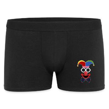 einfacher clown Karneval Fasching Maske - Männer Boxer Shorts - Schwarz - Vorne