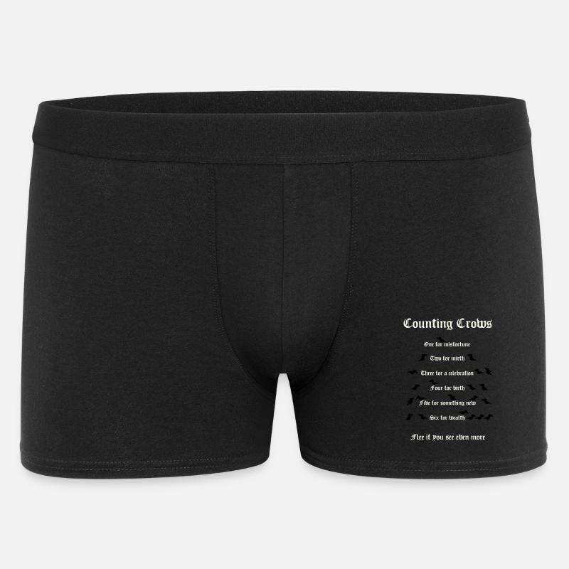 Crow Counting - Männer Boxer Shorts - Schwarz