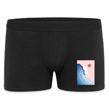 Dance with the waves 2 - Männer Boxer Shorts - Schwarz - Vorne